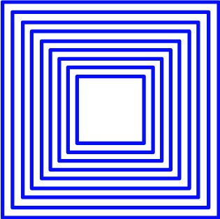 Icona quadrata composta da linee blu elecrticdays 2023